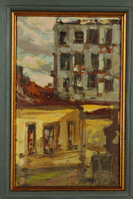 Туржанский Леонард Викторович. Вечер. Москва из окна